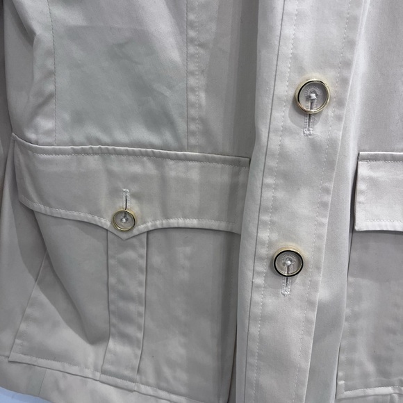 VINTAGE Escada utility jacket beige golden bottons size 44 - Picture 3 of 8